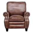 Pemberly Row Premium Push Thru The Arms Recliner in Wenlock Tawny