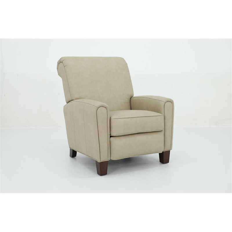 Pemberly Row Premium Push Thru The Arms Recliner in Cashmere Stone