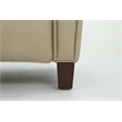 Pemberly Row Premium Push Thru The Arms Recliner in Cashmere Stone