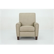 Pemberly Row Premium Push Thru The Arms Recliner in Cashmere Stone