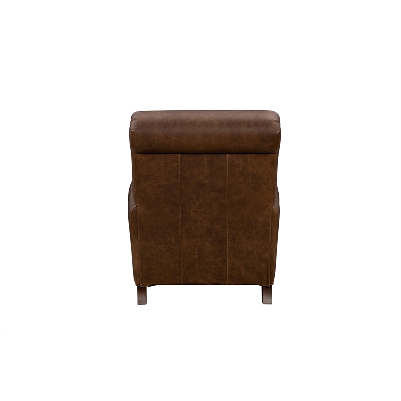 Pemberly Row Push Thru The Arms Recliner in Clifton Chocolate