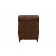 Pemberly Row Push Thru The Arms Recliner in Clifton Chocolate