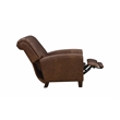 Pemberly Row Push Thru The Arms Recliner in Clifton Chocolate