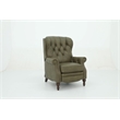 Pemberly Row Premium Push Thru The Arms Recliner in Oasis Olive