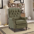 Pemberly Row Premium Push Thru The Arms Recliner in Oasis Olive
