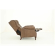 Pemberly Row Premium Push Thru The Arms Recliner in Oasis Walnut
