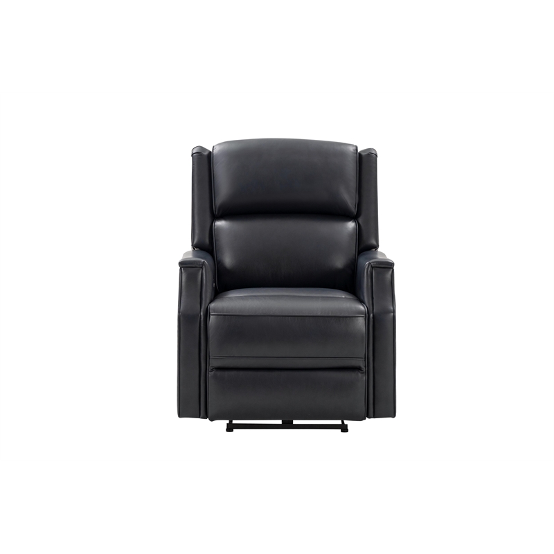 Pemberly Row Big and Tall Power Recliner with Head Rest and Lumbar in Blue