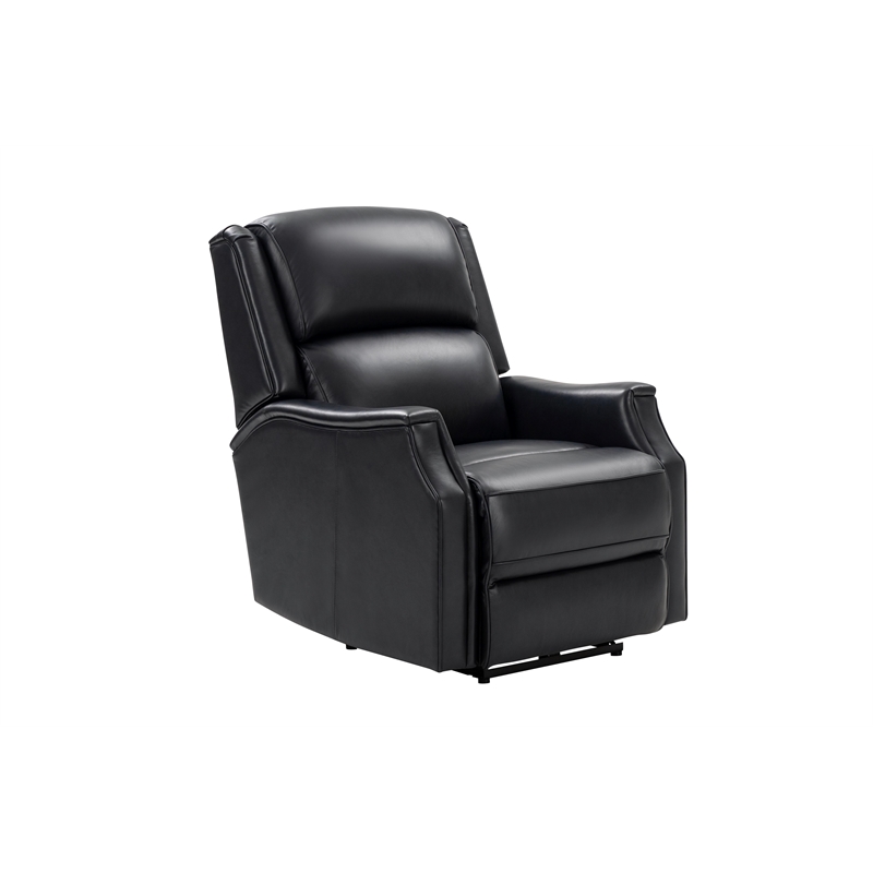 Pemberly Row Big and Tall Power Recliner with Head Rest and Lumbar in Blue