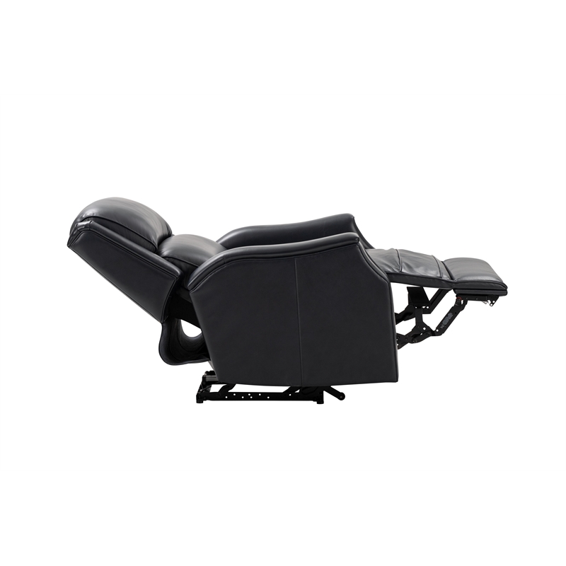 Pemberly Row Big and Tall Power Recliner with Head Rest and Lumbar in Blue