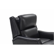 Pemberly Row Big and Tall Power Recliner with Head Rest and Lumbar in Blue