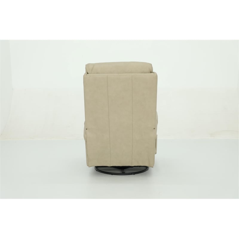 Pemberly Row Premium Swivel Glider Recliner in Cashmere Stone