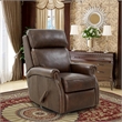 Pemberly Row Premium Swivel Glider Recliner in Ashford Walnut