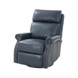 Pemberly Row Premium Swivel Glider Recliner in Barone Navy Blue