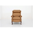 Pemberly Row Premium Push Thru The Arms Recliner in Santa Fe Brandy