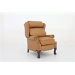 Pemberly Row Premium Push Thru The Arms Recliner in Santa Fe Brandy