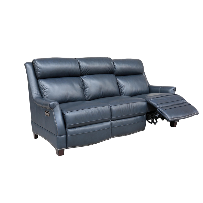 Pemberly Row Power Reclining Sofa with Power Head Rests in Shoreham Blue