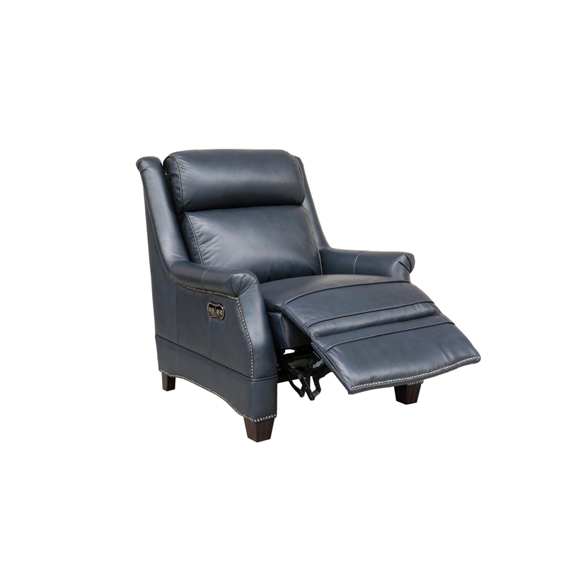 Pemberly Row Power Recliner with Power Head Rest in Shoreham Blue