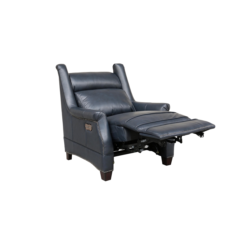 Pemberly Row Power Recliner with Power Head Rest in Shoreham Blue