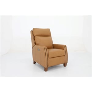 Pemberly Row Power Recliner with Head Rest and Lumbar in Santa Fe Brandy