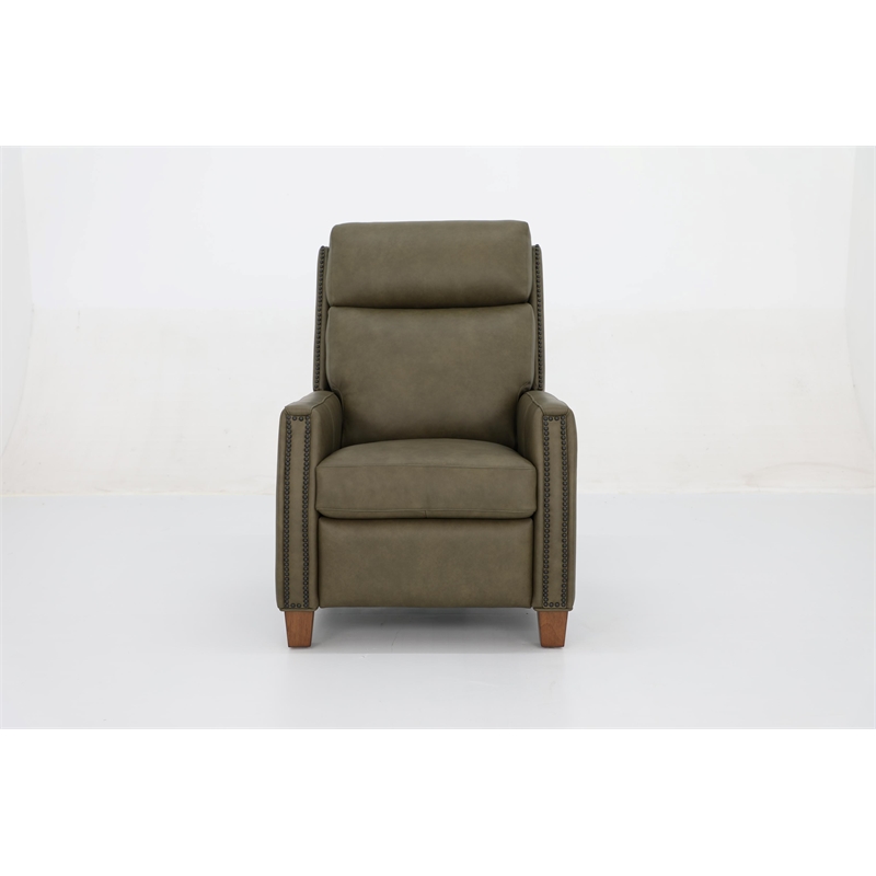 Pemberly Row Power Recliner with Head Rest and Lumbar in Oasis Olive