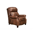 Pemberly Row Push Thru The Arms Recliner in Worthington Cognac