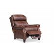 Pemberly Row Push Thru The Arms Recliner in Worthington Cognac