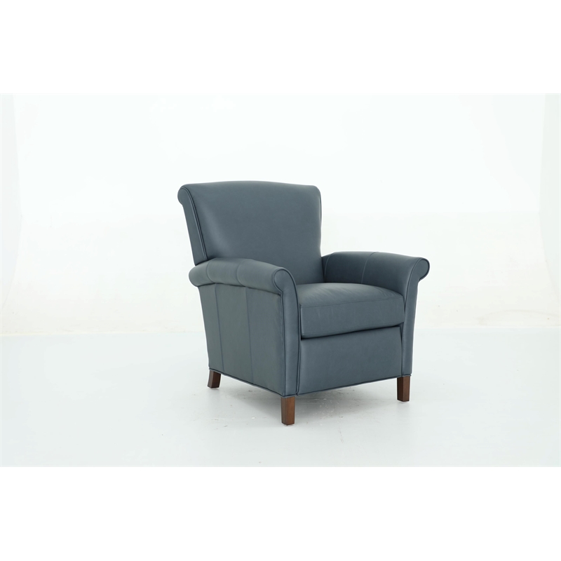 Pemberly Row Premium Push Thru The Arms Recliner in Santa Fe Ocean