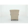 Pemberly Row Premium Push Thru The Arms Recliner in Cashmere Stone