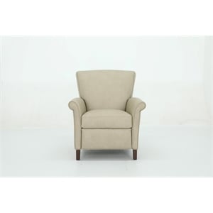 Pemberly Row Premium Push Thru The Arms Recliner in Cashmere Stone