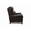 Pemberly Row Premium Push Thru The Arms Recliner in Ashford Walnut