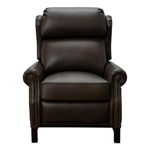 Pemberly Row Premium Push Thru The Arms Recliner in Ashford Walnut