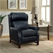 Pemberly Row Premium Push Thru The Arms Recliner in Shoreham Blue