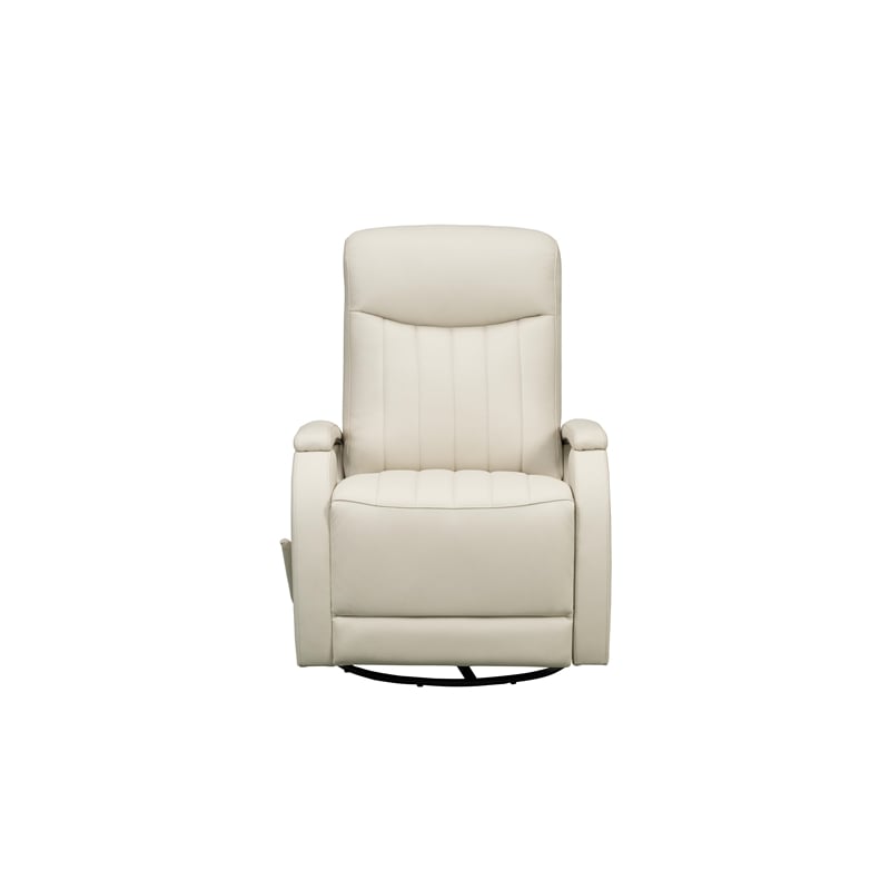 Pemberly Row Swivel Glider Recliner with Storage in Troy Cream