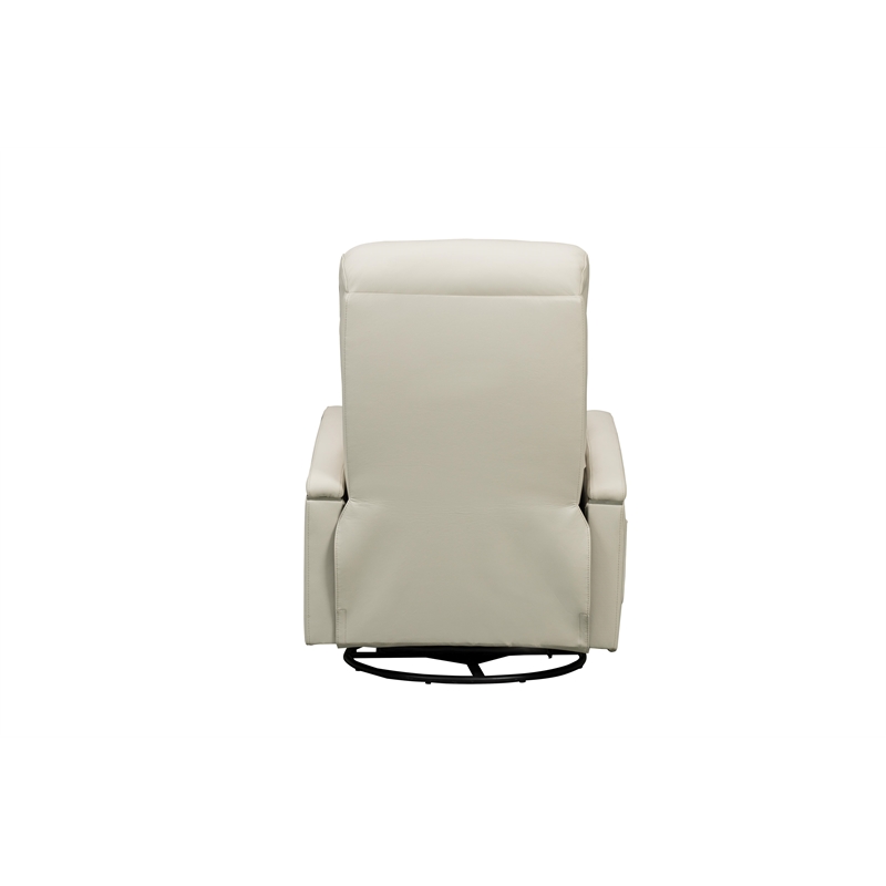 Pemberly Row Swivel Glider Recliner with Storage in Troy Cream