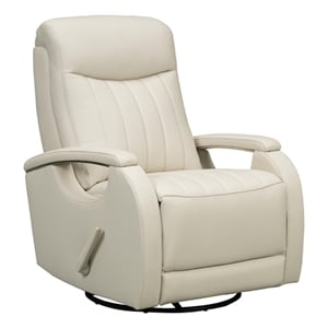 Pemberly Row Swivel Glider Recliner with Storage in Troy Cream