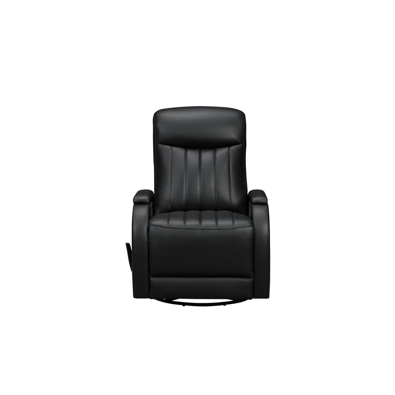 Pemberly Row Swivel Glider Recliner with Storage in Lynn Onyx