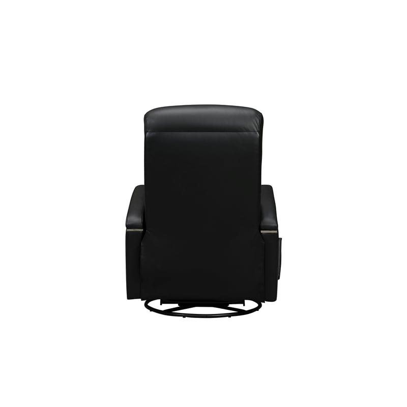Pemberly Row Swivel Glider Recliner with Storage in Lynn Onyx