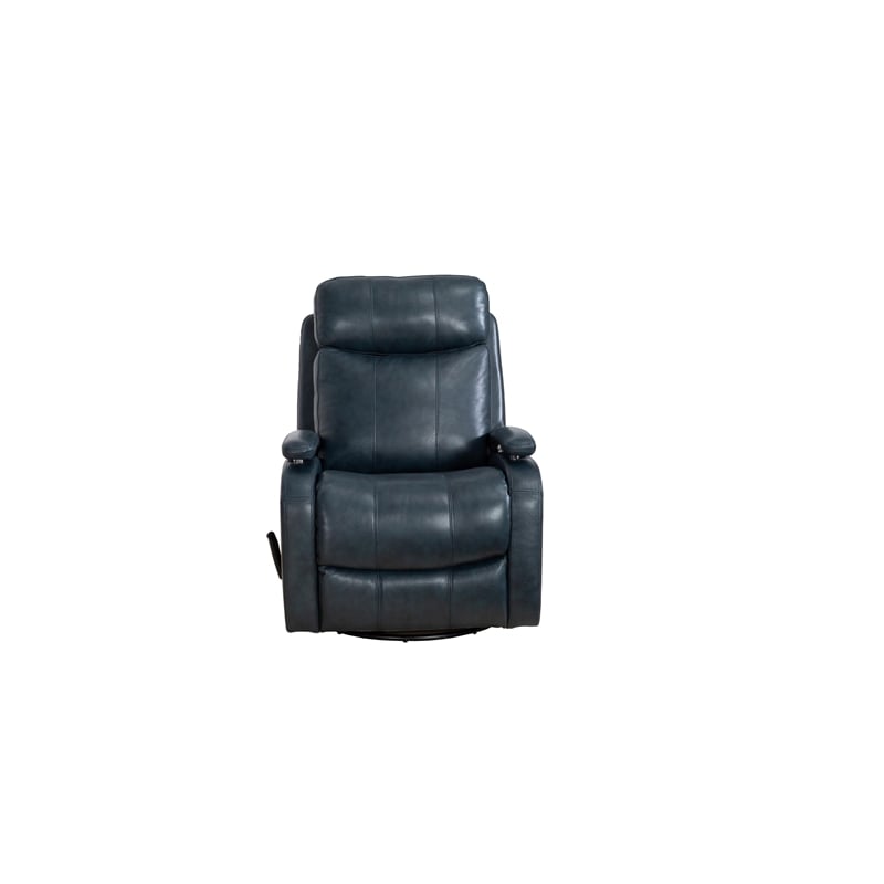 Pemberly Row Swivel Glider Recliner in Ryegate Sapphire Blue
