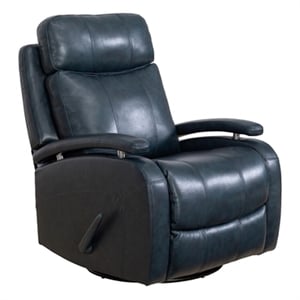 Pemberly Row Swivel Glider Recliner in Ryegate Sapphire Blue