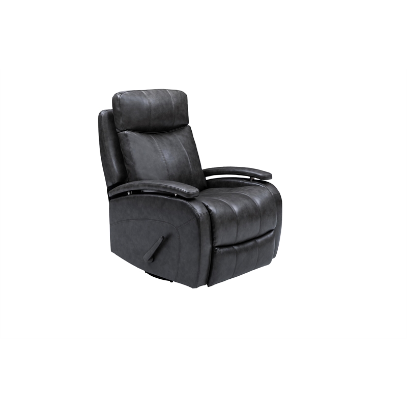 Pemberly Row Swivel Glider Recliner with Storage in Ryegate Gray