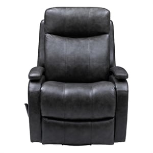 Pemberly Row Swivel Glider Recliner with Storage in Ryegate Gray