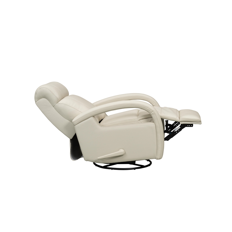 Pemberly Row Swivel Glider Recliner with Storage in Troy Cream