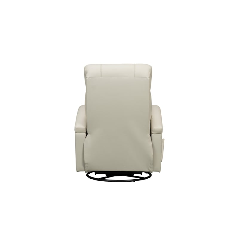 Pemberly Row Swivel Glider Recliner with Storage in Troy Cream