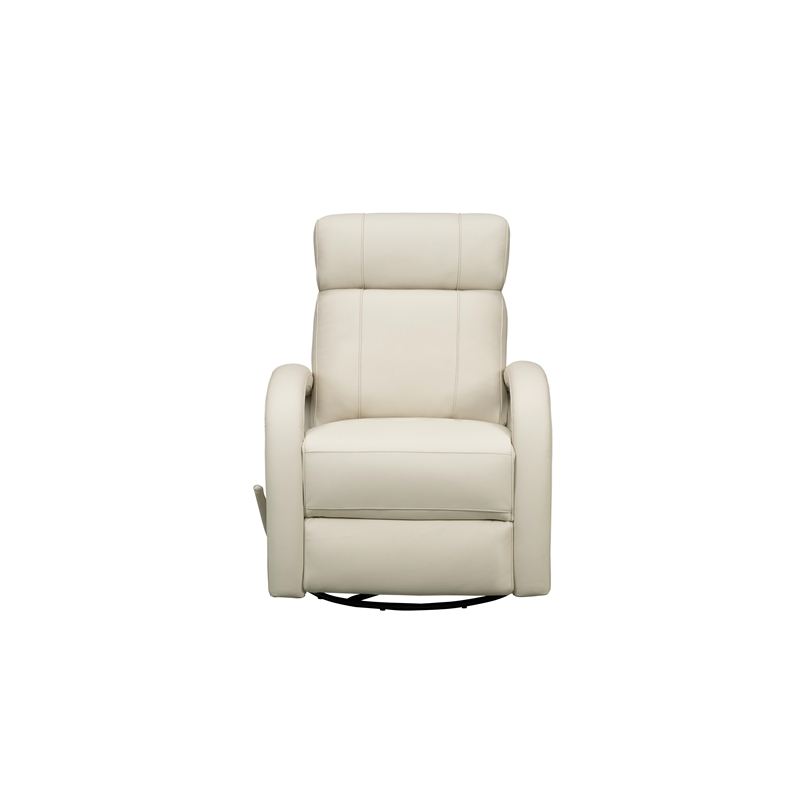 Pemberly Row Swivel Glider Recliner with Storage in Troy Cream