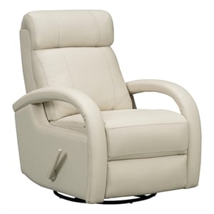 Pemberly Row Swivel Glider Recliner with Storage in Troy Cream