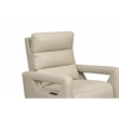 Pemberly Row Power Swivel Glider Recliner with Head Rest in Gable Dove