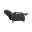 Pemberly Row Push Thru The Arms Recliner in Barone Navy Blue