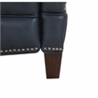 Pemberly Row Push Thru The Arms Recliner in Barone Navy Blue