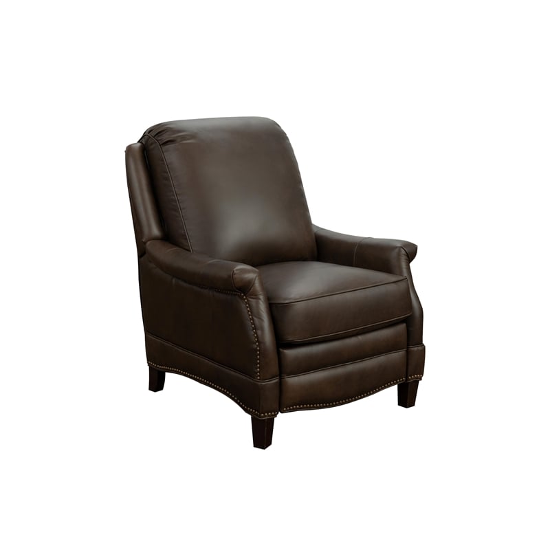 Pemberly Row Premium Push Thru The Arms Recliner in Ashford Walnut