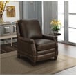 Pemberly Row Premium Push Thru The Arms Recliner in Ashford Walnut